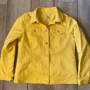 Laura Ashley Yellow Womens Size Medium Jacket